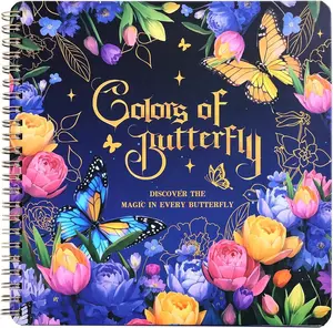Women's Coloring Book 30 Pages Butterfly & Flower  Coloring Books for Adults to Relax and  ,  for Mother's Day, Birthdays, Christmas, Anniversaries