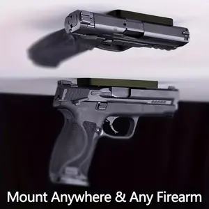 HUAPUDA 1-Piece Pistol Car Holder, Pistol Magnetic Holder Mount Holster, Magnetic Holster, Rubber Coated Car Holster, Great for Vehicles, Trucks, Homes, Walls and Tables - Strength 35 lbs