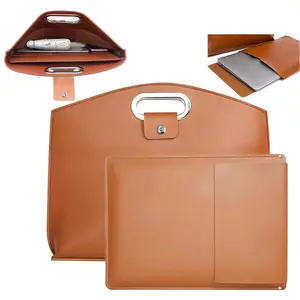 2pcs ladies' laptop bags, made of waterproof leather, with dimensions of 14 - 15 inches. Suitable for laptop and iPad protective cases, work tote bags or ladies' briefcases.