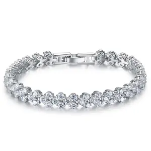 EJG tennis bracelet, 925 sterling silver inlaid with cubic zirconia, adjustable, hypoallergenic, stackable, Southwestern style, a perfect Halloween/Christmas gift, a gift for her.