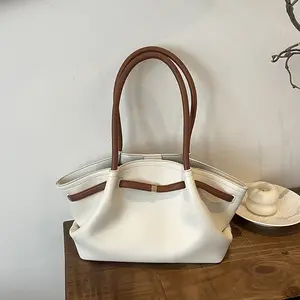 Vintage Denim Large Capacity Tote Bag for Women Fashion Casual Shoulder Bag Korean Style Trendy Daily Commute Bag Lightweight Durable Shopping Work Travel Versatile Handbag with Spacious Compartment