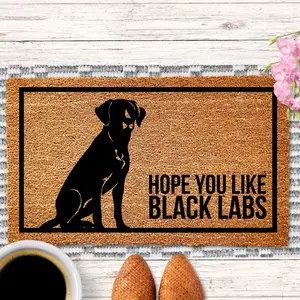 Hope You Like Black Labs Doormat, Labrador Gifts, Black Lab Gifts, Black Lab Mom, Black Lab Doormat, Welcome Mat, Black Labrador Gifts