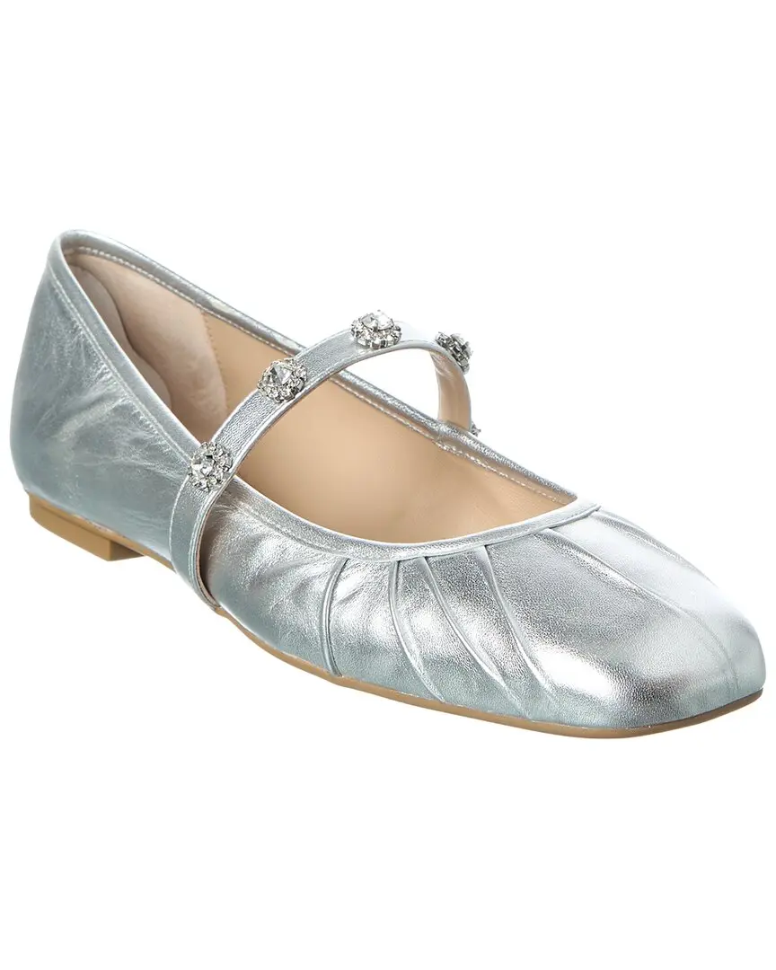 Stuart Weitzman Justina Leather Mary Jane Ballet Flat