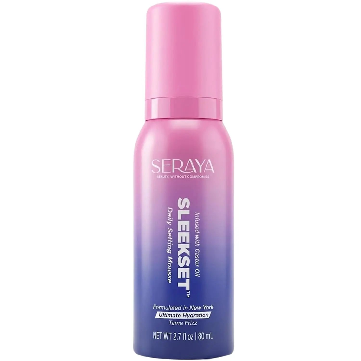 SERAYA SleekSet Daily Setting Mousse for Curly Hair - Volumizing Mousse for Braids, Wigs & 4C Hair, Lightweight Curl Mousse with Soft Hold, Frizz Control, High Shine, No Flaking Haircare Texturizing Product
