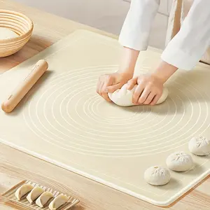 2pcs Thickened Non-Slip Kneading Mat, Color Free High Edge Pastry Mat for Making Biscuits, Macaron, Multipurpose Countertop Mat, Placemat