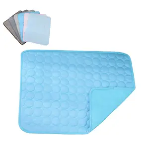 Dog Ice Silk Cooling Bed Mat - Breathable, Non-Slip, Anti-Bite Pet Mat for Summer Sofa Use
