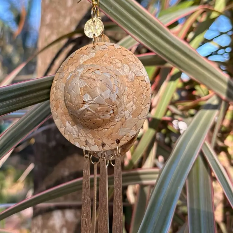 Yarn earrings
