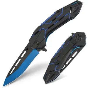 Pocket Knife for Men, EDC Tactical Knife with Clip, Liner Lock, Stainless Steel Sharp Pocket Knives for Outdoor, Survival Camping Hiking, Gifts for Dad Him Husband