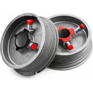 Garage Door Cable Drums Pair, Standard Lift Cable Drum 400 Series, Garage Door Replacement Parts for Up to 8 ft Doors, Aluminum 530 lb Capacity