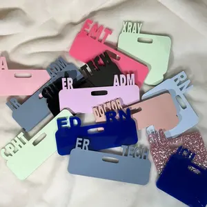 Personalized Badge Topper - Lightweight Acrylic Accessory for Work ID