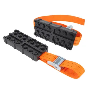 Durable PU Anti-Skid Tire Chain Straps For Off Road Tire Snow Mud Ice Car Tire Traction Blocks With Bag Emergency Rescue Tools Car Accessories