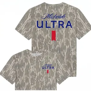 Mossy Oak Michelob Ultra Beer Tee, Camo Original Bottomland Tee For Men And Women, Camo Pattern Men's T-Shirt, Soft Breathable Cotton, Hunting Outdoor Shirt, Streetwear Outfit, Gift For Him Her