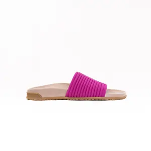 Vionic Evie Knit Slide Sandal (Women's) - Dark Rose Violet