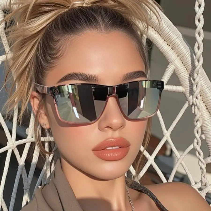 Unisex Y2K simple style solid color sunglasses, fashionable and casual UV protection sunglasses, suitable  daily use, fashion accessories  outdoor activities Square Lightweight Polarized Sports Trendy Oval Small Frame Sunglasses shades for men on Aviator,