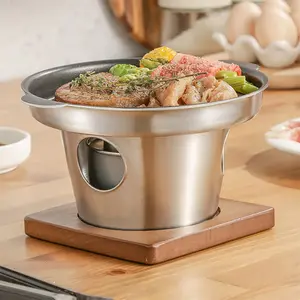 Portable Single Person Grill, Stainless Steel Material, Fast Heat Conduction, Indoor & Outdoor Use, Camping & Backyard BBQ