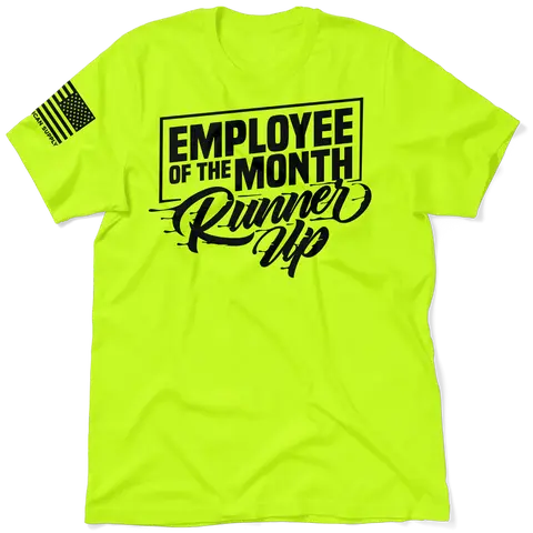 Employee of the month - Hi Visibility Safety Yellow Work T-Shirt Jersey Menswear