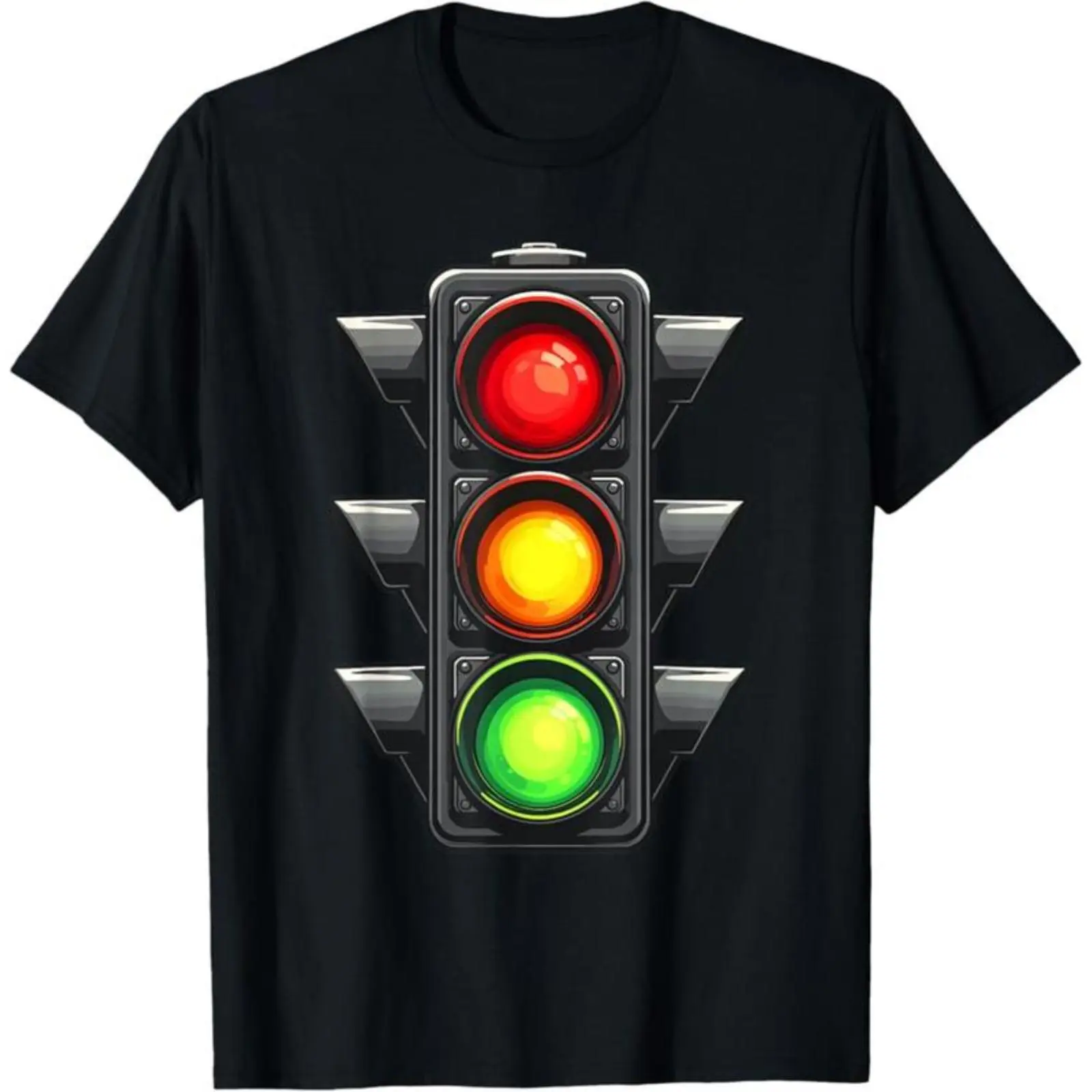 [100% Cotton] Traffic Light Shirt Adult Traffic Light Costume T-Shirt Short Sleeved T-Shirt T-Shirt For Men And Women