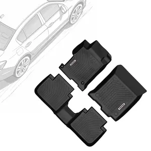 OEDRO Floor Mats Fit for Honda Accord Sedan 2013-2017, Accord Floor Liners Includes 1st and 2nd Row Liners Set