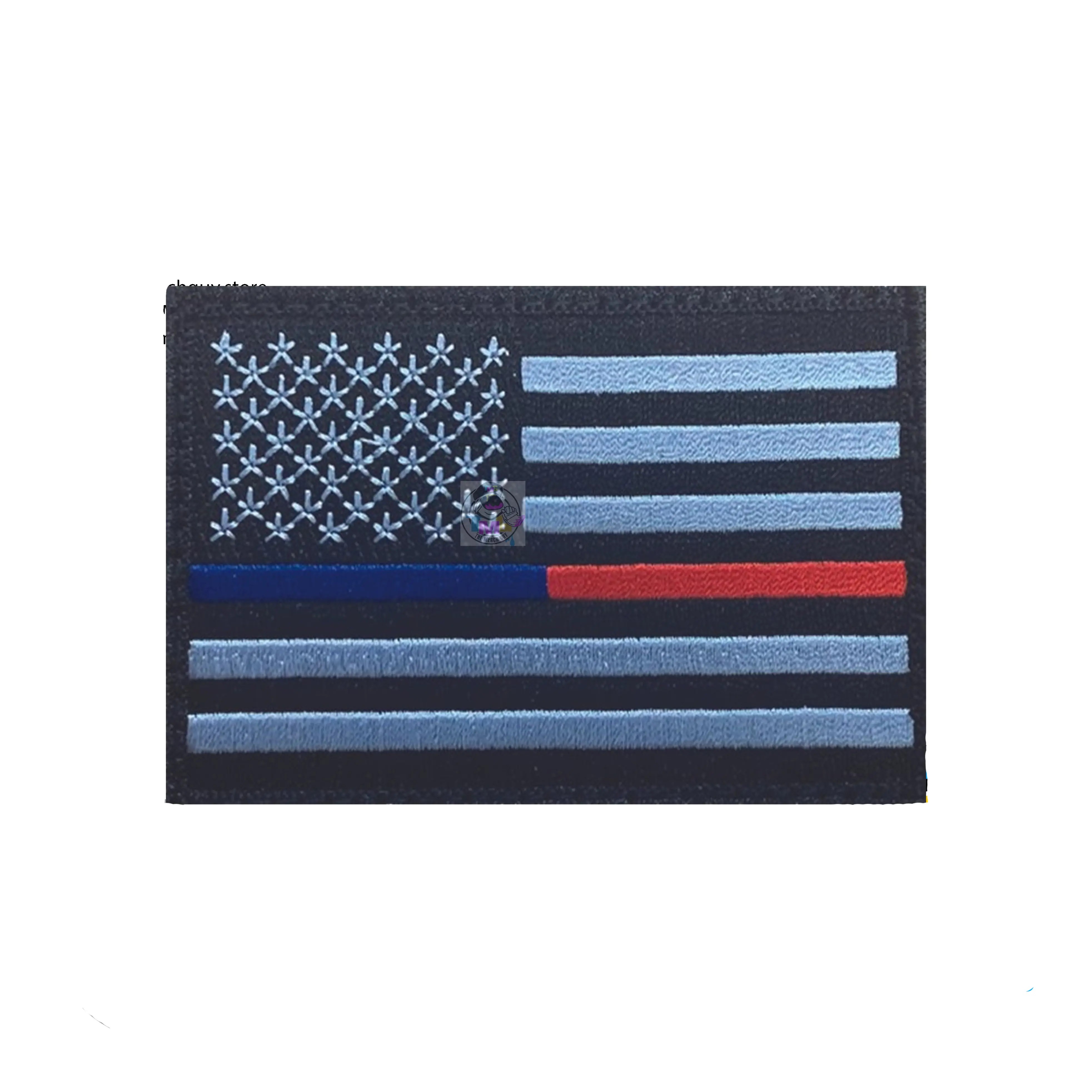 Thin Blue Line/Red Line USA Flag Embroidered Patch (Iron On/Velcro)