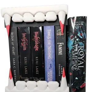 BNC3D Vampire-Themed Book Nook with Gothic Design Includes Storage Drawer Unique Gift for Book Lovers 8.25x7x2.25 Inches bookmark storage Desk Organizer