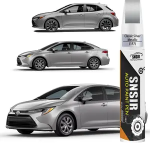 Car Touch up Paint(F Classic Silver Metallic) Compatible with, Car Paint Pen Scratch Repair TwoInOne Touch Up Paint, Premium Car Scratch Remover for Deep Scratches