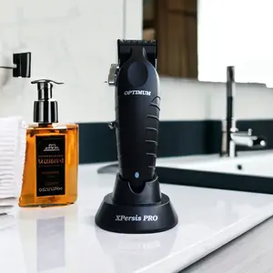 XPERSIS PRO Optimum Floating Lever Ergonomic Design Barber Cordless Hair Clipper DLC Taper Blade with Charging Stand