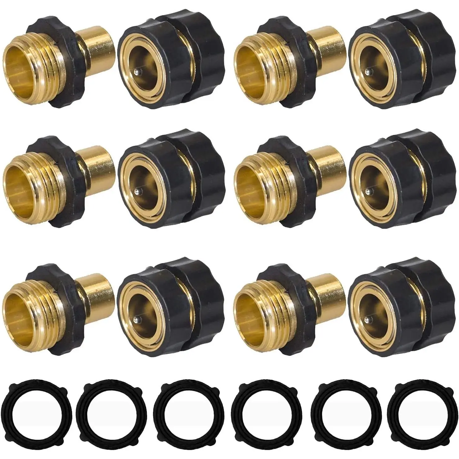Garden Hose Quick Connector, 3/4 Inch Male and Female Garden Hose Fitting Quick Connector