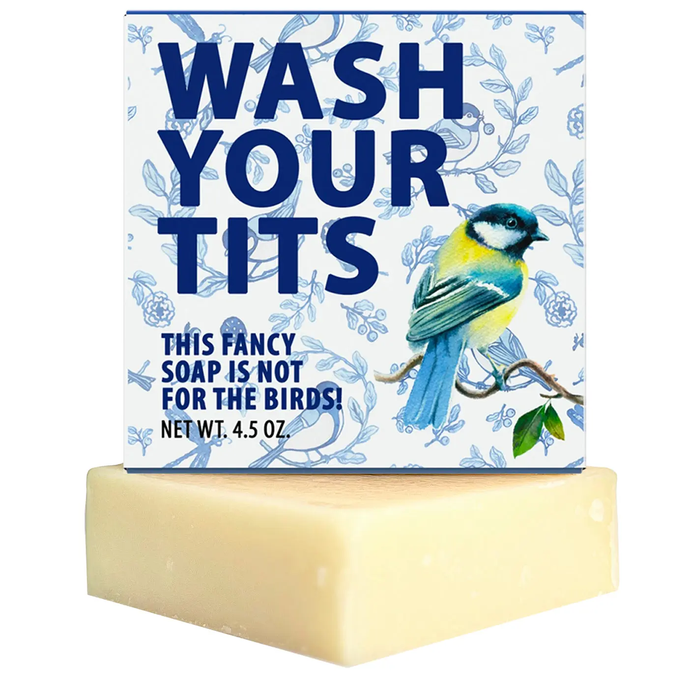 Wash Your Tits Funny Bird Pun Soap - Handcrafted 4.5 oz Artisan Soap with Fowl Language, Alcohol-Free, Vegan, and Cruelty-Free Ingredients