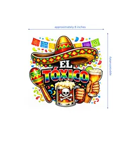 "El Toxico" Graphic Tee with Fiesta Colors