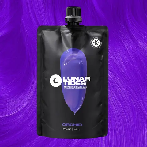 Lunar Tides Bright Violet Hair Color Semi-permanent - Orchid Purple  4oz