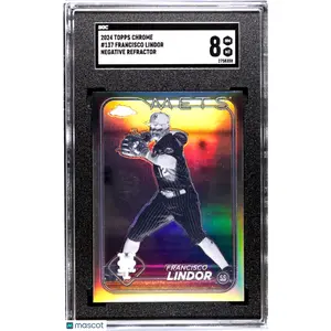 2024 Topps Chrome Francisco Lindor #137 Negative Refractor SGC 8