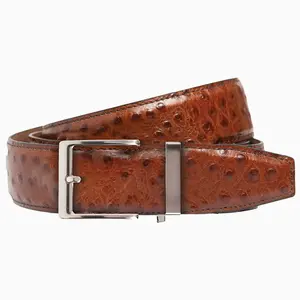Ostrich Brown Dress Ratchet Belt  1.575" Strap [40mm]
