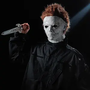 "Clearance Sale" Michael Myers Latex Mask for Halloween, Prank Scares, and Cosplay. Creepy, Movie-Inspired Design for Adults. Perfect for Costume Parties, Shock Value, and Unique Gifts 40606-2