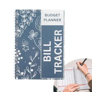 Bill Payment Tracker Notebook with Spiral Binding and Back Pocket – for Financial Tracking Home Finance & Monthly Bill Payment Organizer
