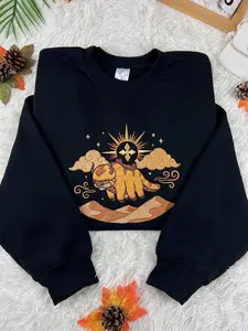 Embroidered Appa Sweatshirt, Flying Bison Shirt, Movie Embroidered Hoodie, Anime Aesthetic Gift for Fans