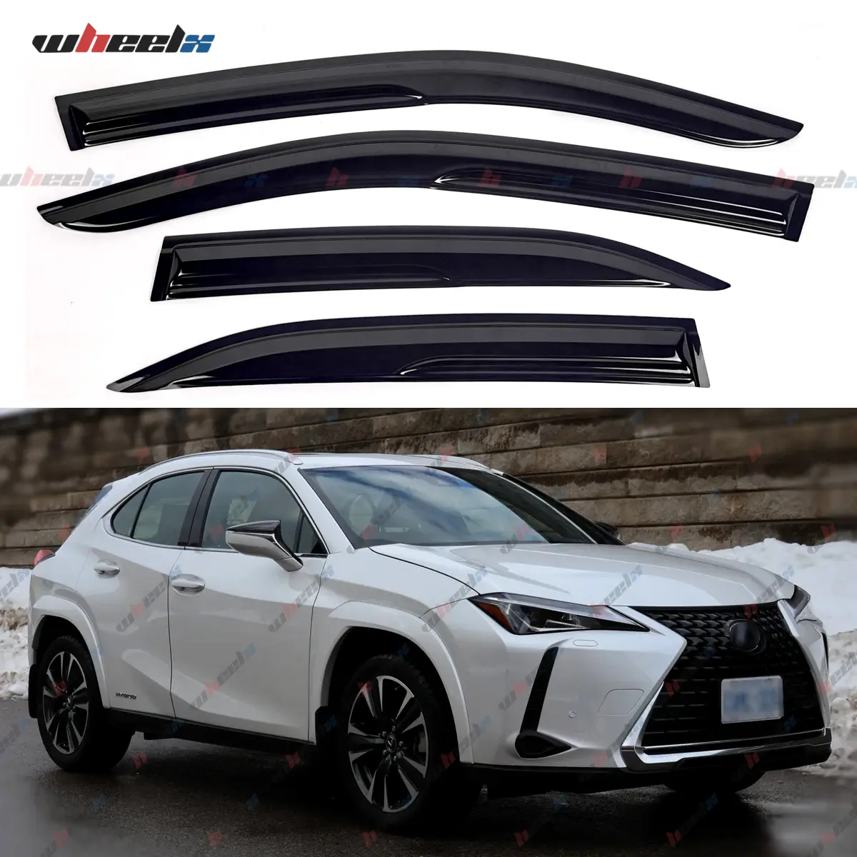2019-2024 Lexus UX200 - JDM Mugen Style Window Visors, Rain Guards , UX250h