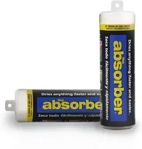 The Absorber Large 17" x 27", Assorted Colors, 1-Side-Textured, 2-Towel Pack - Synthetic Chamois Drying Cloth for  - Super Absorbent, Scratch Free, Long Lasting & Machine Washable