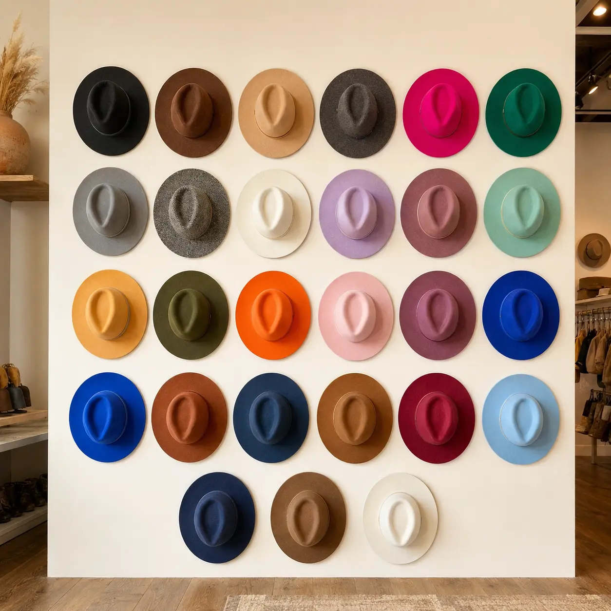 Vegan Felt Wide Brim Fedora Hat | 27 Colors | All-Season | SOLOVE