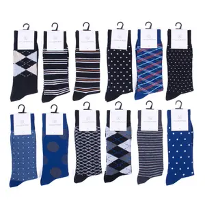 Vincent Di Mani Men’s 12-Pair Assorted Dress Socks – Geometric Mix Pack