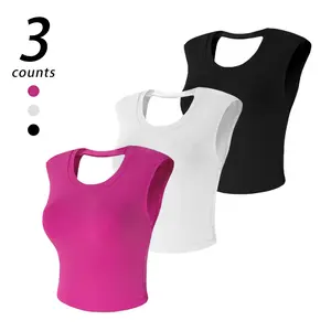 TCVC  Women's Yoga T-shirt, Crisscross Back, Figure-flattering Back & Waist-shaping, Fitness Tank Top, Suitable for Outdoor Sports, Stylish & Versatile, Perfect for Yoga, Workout and Daily Wear