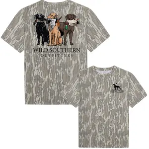 Wild Southern Outfitters Hunting Dogs T-Shirt, Lab Retriever Trio Graphic Tee, Duck Hunting T-Shirt, Outdoor Casual Wear for Men and Women