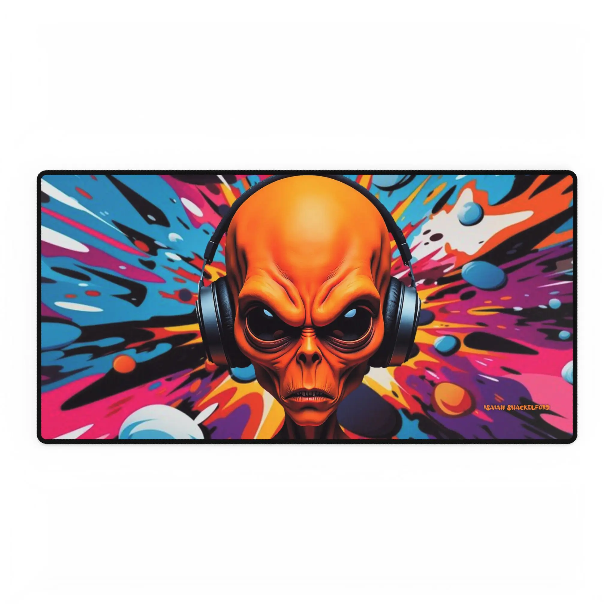 Vibrant Alien Desk Mats - Colorful Gaming Accessories, Unique Office Decor, Fun Gift for Gamers & Nerds, Desk Accessories, Desk Protectors