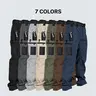HOMUG Men's Tactical Cargo Pants - Plain H Type, 230g/m² New Water-Resistant Durable Fabric, Multi-Zipper-Pocket Utility Pants for Work & Tactical Gear, Black+Khaki All-Seasons Menswear, Size Up for Looser Fit