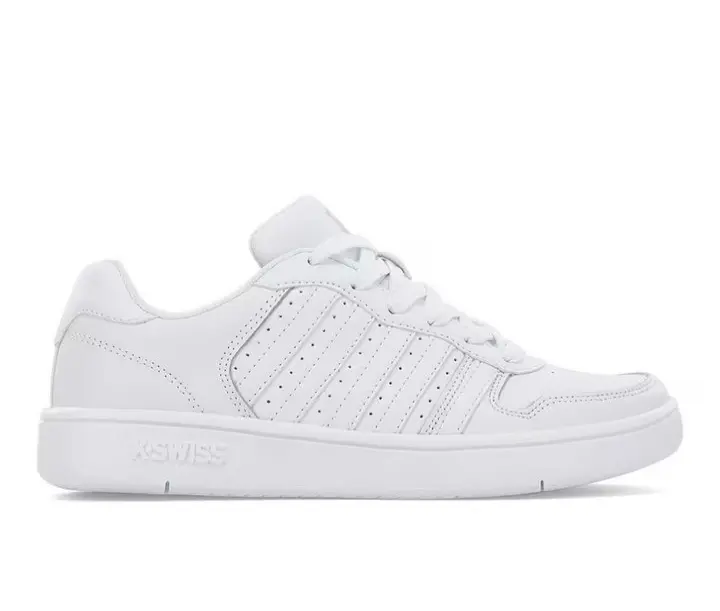K-Swiss Men's Court Palisades Sneaker (White/Gray) K-Swiss Men's Court Palisades Sneaker (White/Gray)