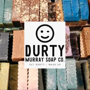 Durty Murray Soap Co. LavenDur Shea BudDur Natural Shea Butter Soap Bar - Cold Process, 8 Week Curing Time, Hydrating and Gentle Exfoliating Effect
