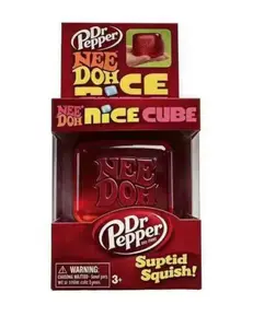 Dr Pepper NeeDoh Nice Cube Squishy, Stress Ball Fidget Toy, Sensory Squeeze Gift