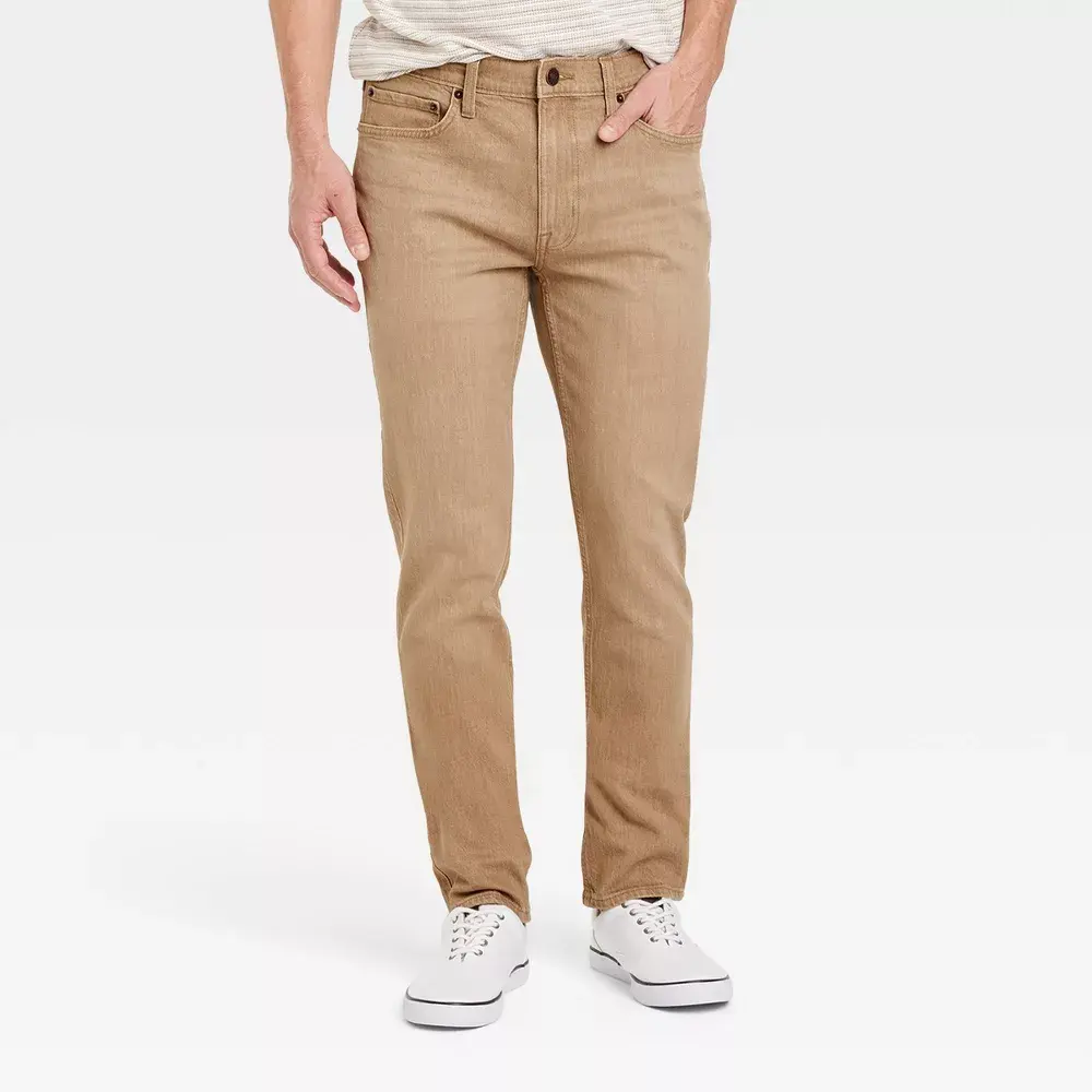 Men's Slim Fit Jeans - Goodfellow & Co Khaki 34x34