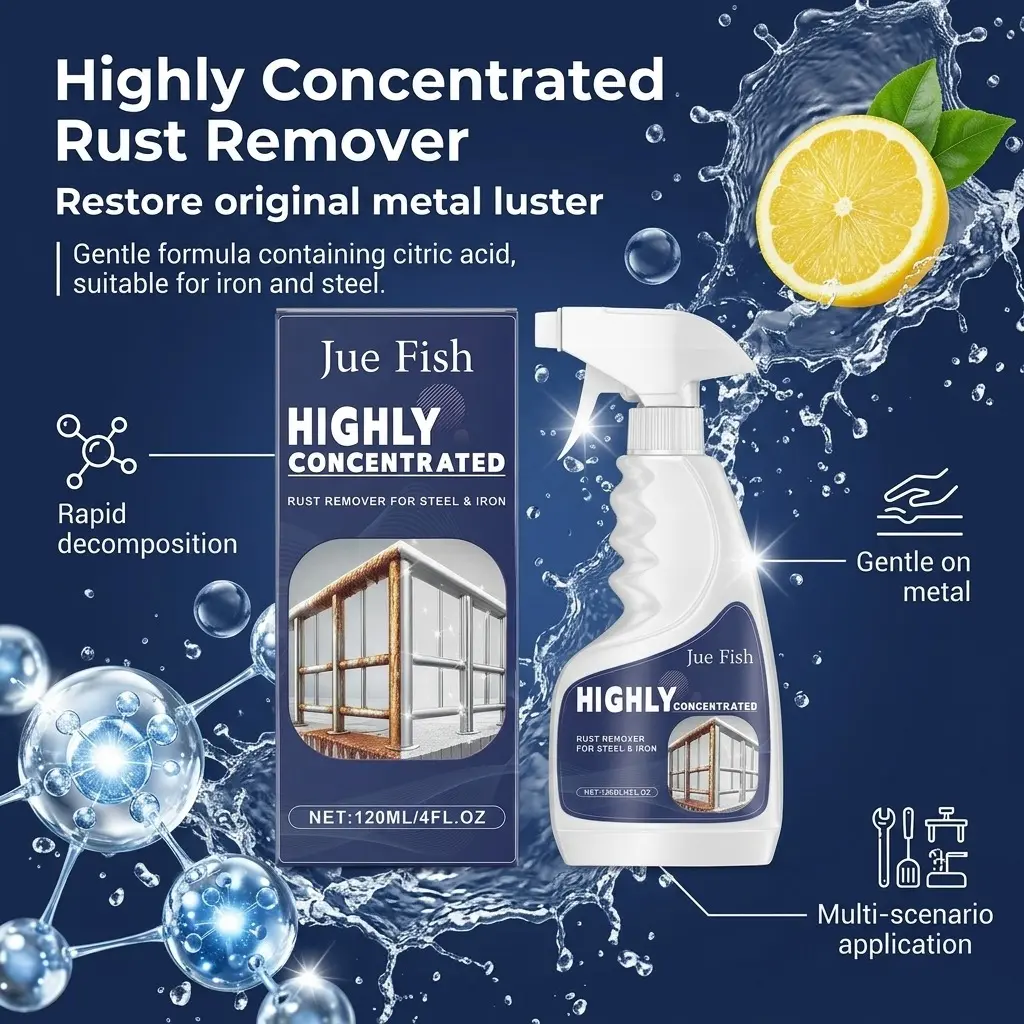 Automotive Rust Remover Spray, Fast-Acting Iron Remover & Metal Cleaner for Cars, Wheels, Rims, Motorcycles, RVs and Boats. Helps Remove Rust and Iron Contaminants, Restore Metal Surfaces, and Clean Automotive Finishes Safely