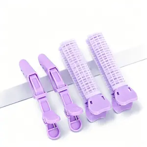 Self-Adhesive Hair Curler Clips Set, Fashionable Hairstyling Tool, Heatless Styling, Large Wave Curler, Air Bangs Curler, Multi-Pack