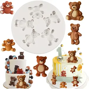 Bear  Fondant Molds Bear Candy  Molds For Cake Decoration Cupcake Topper  Candy Polymer Clay Gum Paste